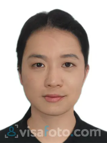 Example of a Chinese online visa photo