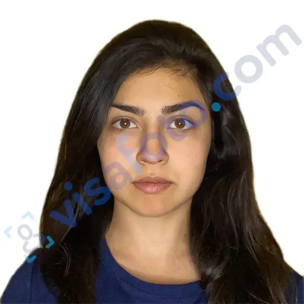 Example of a USA re-entry permit photo