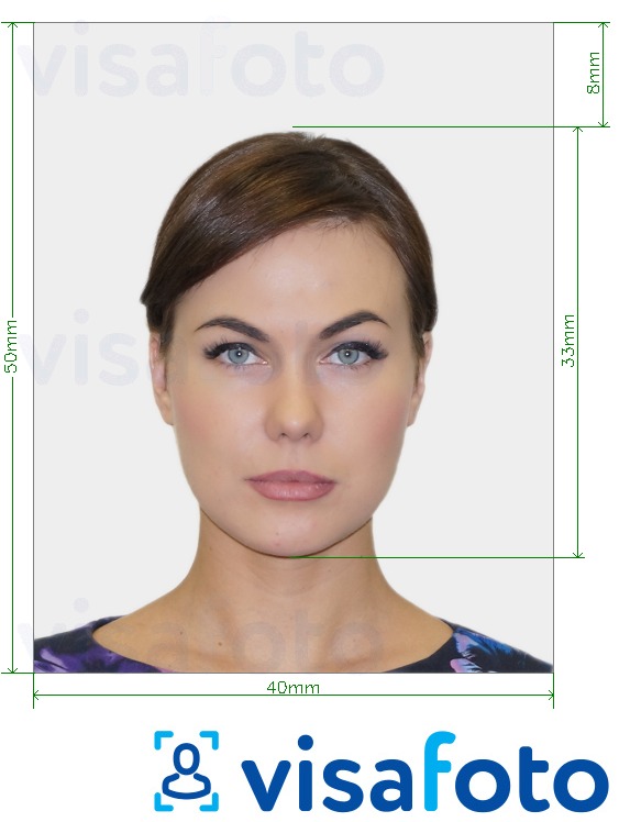 Example of photo for Georgia e-visa 472x591 pixels (4x5 cm) with exact size specification