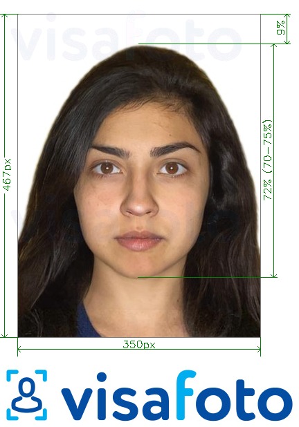 Example of photo for Pakistan NADRA CNIC/NICOP/POC 350x467 pixel white background with exact size specification