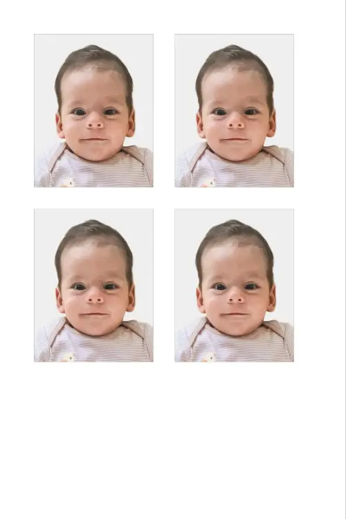Baby USA passport photos for printing