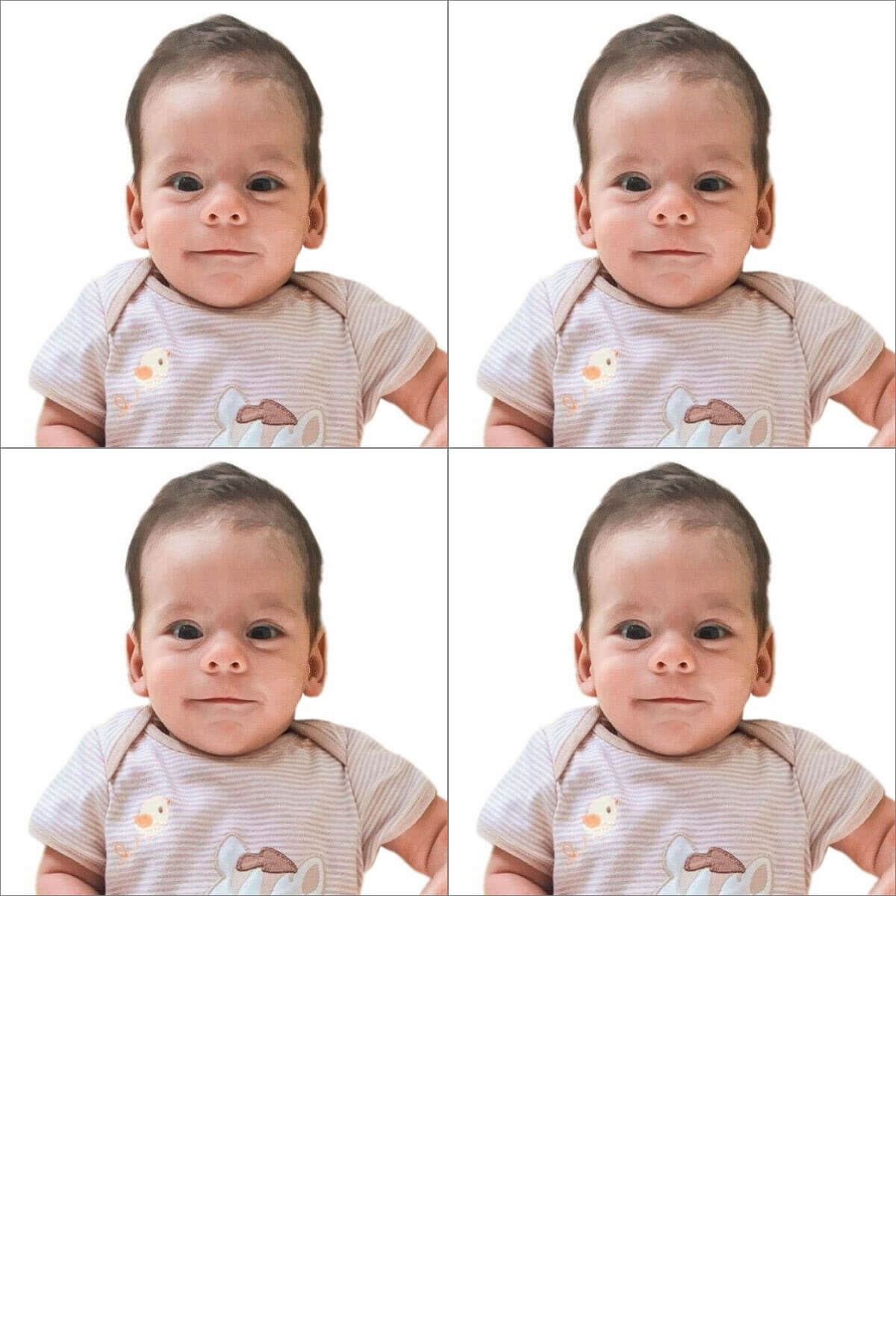 Baby's photos for USA citizenship suitable for printing