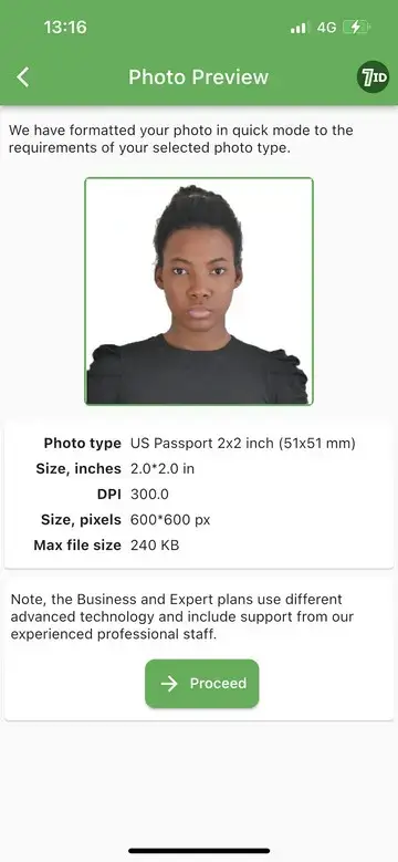 7ID App: USA Passport Photo in seconds