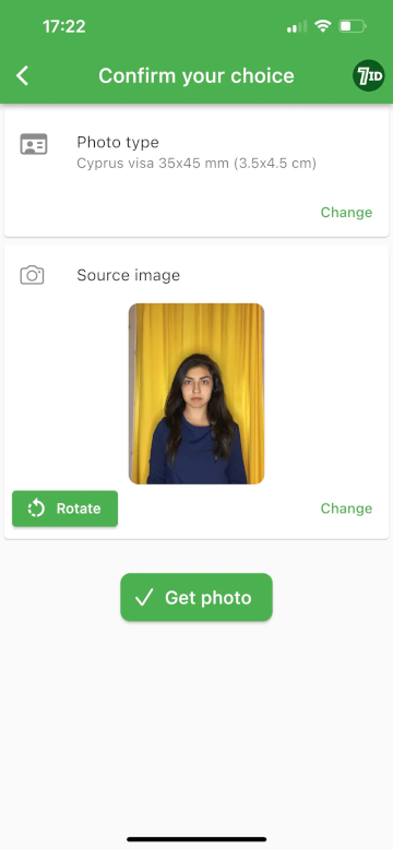 7ID-app: Kypros visumfotokrav