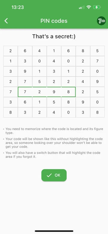 7ID: Weka kwa usalama misimbo yako ya PIN katika programu moja