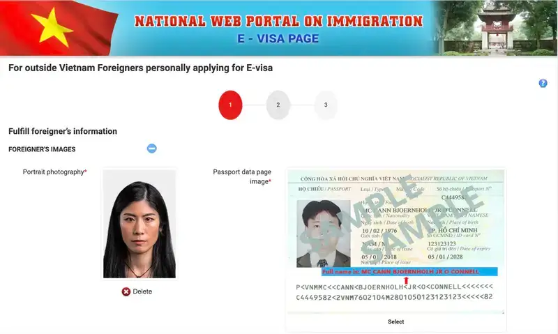 Kaip pridėti nuotrauką prie Vietnamo e-Visa prašymo?