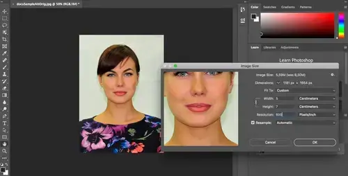How to crop a Canada passport photo at Photoshop