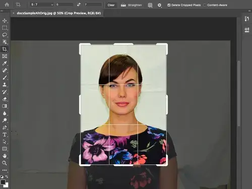 How to crop a Canada passport photo at Photoshop