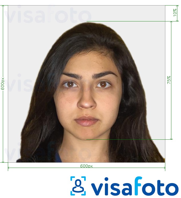 Armenian e-visa photo example