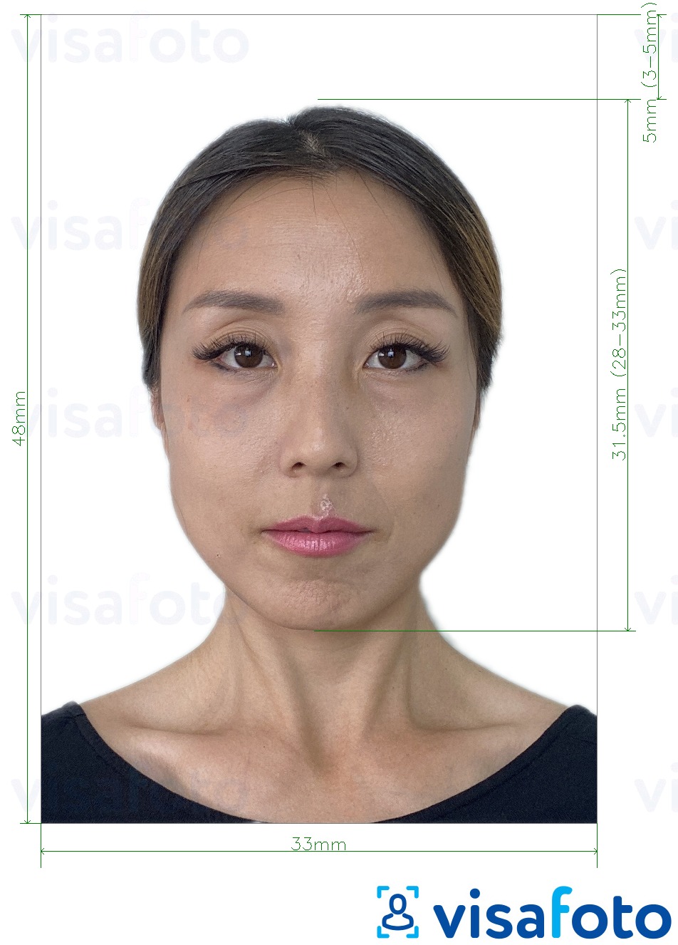 China Visa Offline Photo 33x48 Mm Size Tool Requirements