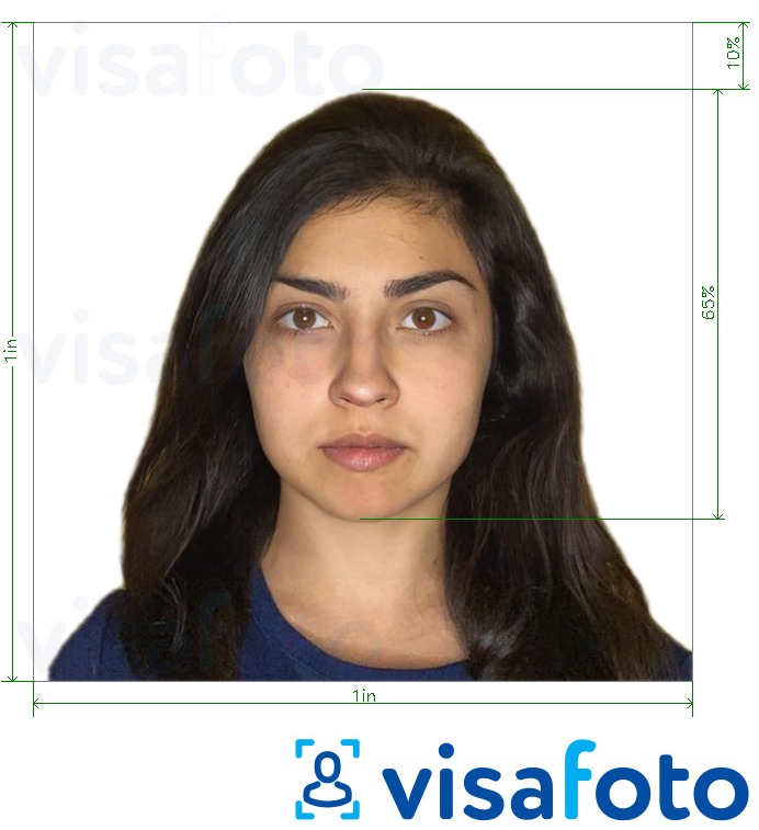 Exemples sur des photos pour Philippines RUSH RUSH ID photo d'identité 1x1 pouce avec les spécifications de taille exactes