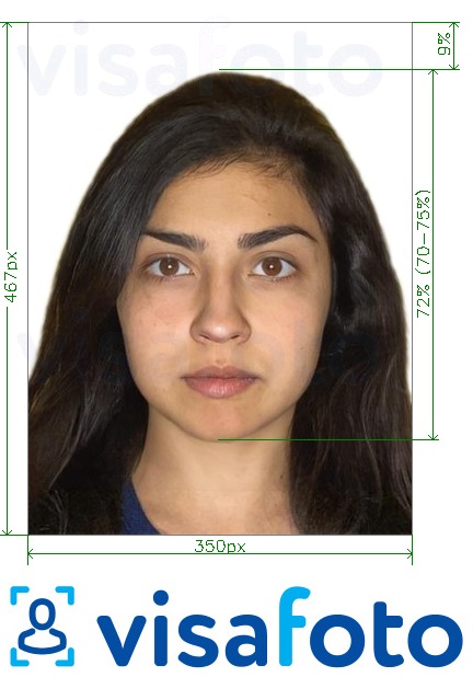 Result example: a correct visa or passport photo that you will receive