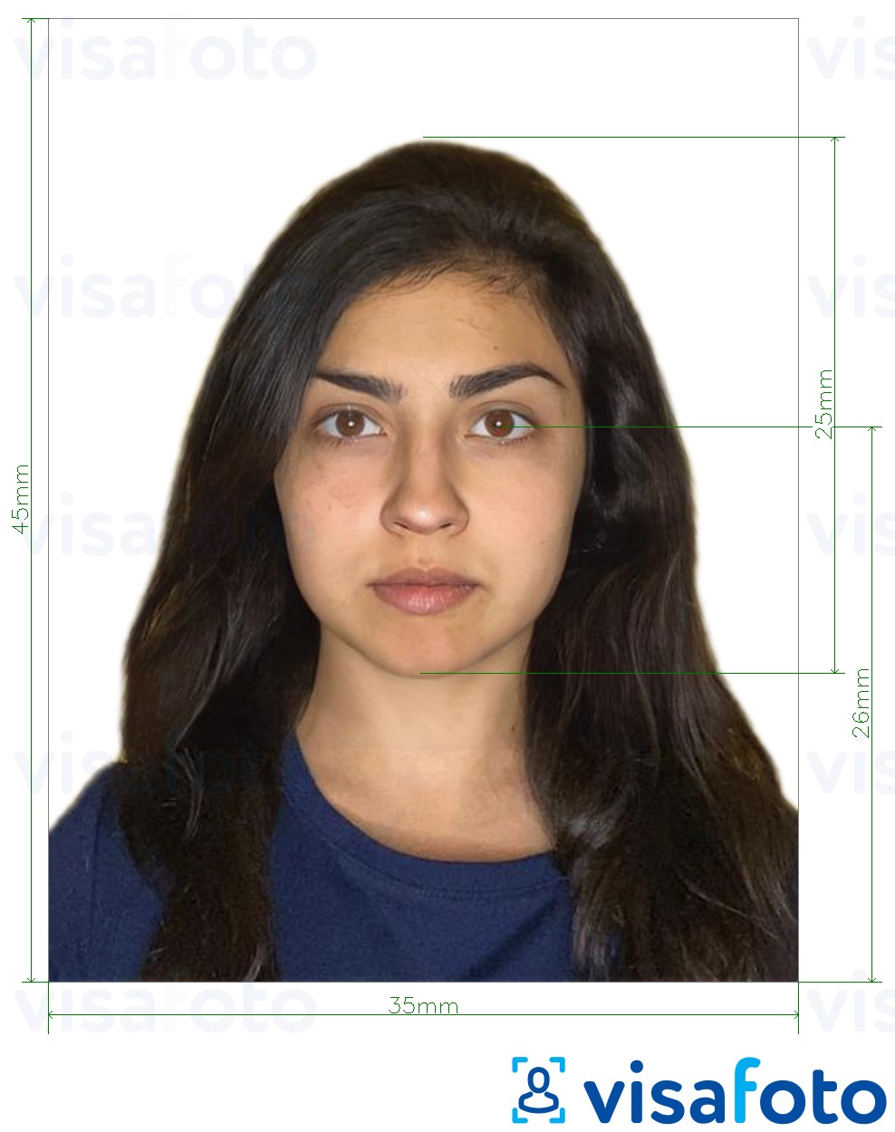 Example of photo for Pakistan NADRA 2 with exact size specification