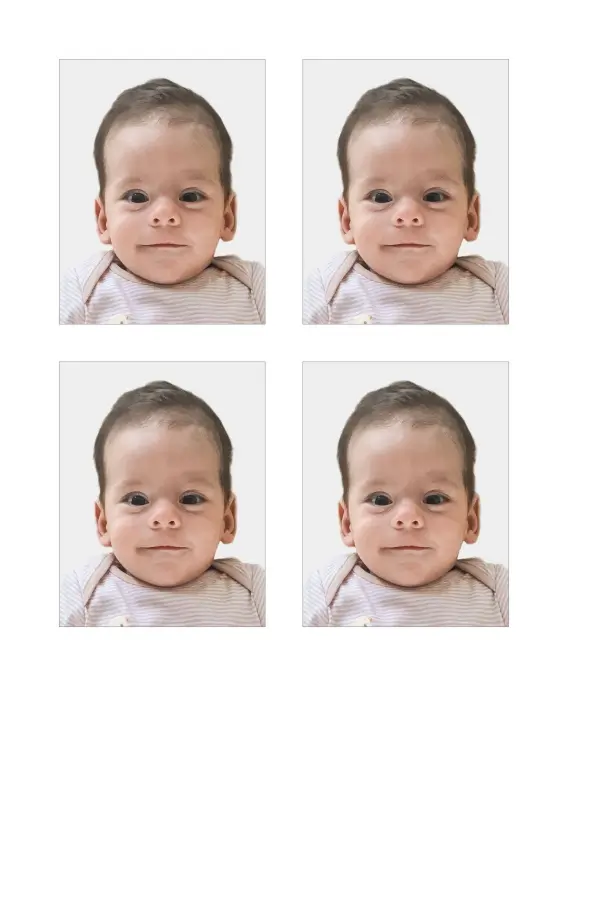 Irish baby passport photos for printing