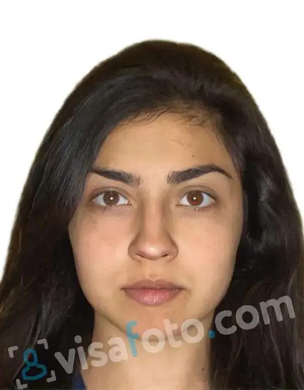 Example of a Mexican visa photo