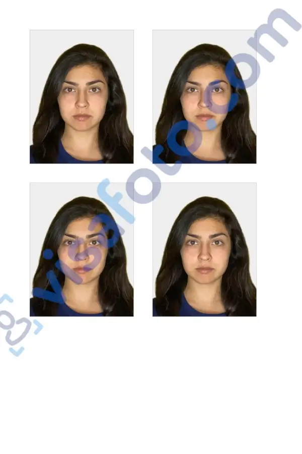 Example of New Zealand passport photos for printing
