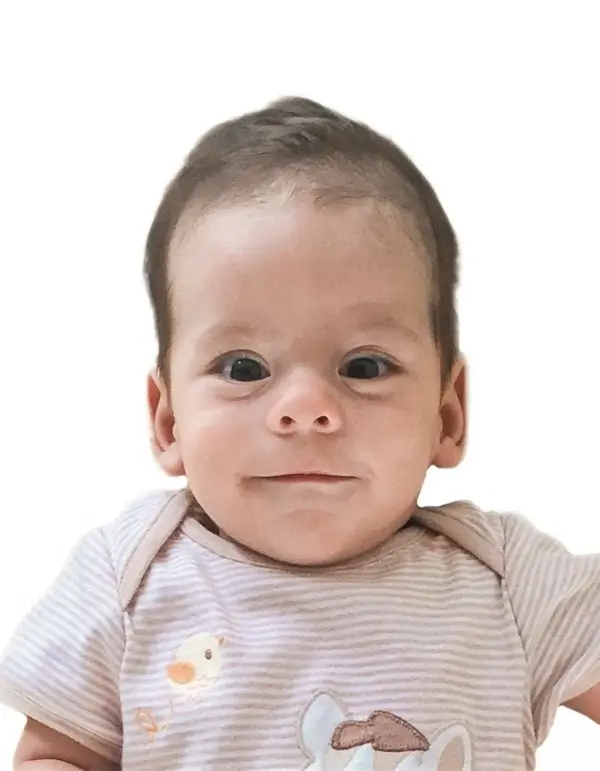 Example of a Pakistan baby passport photo