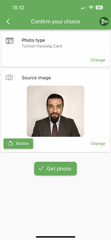 7ID App: Turkish Passolig Card Photo Editing Tool