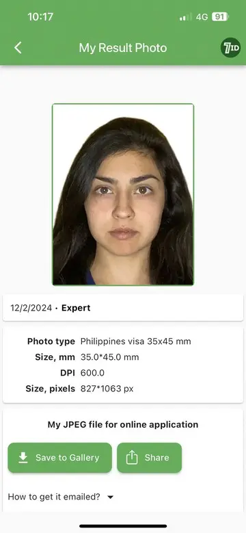 7ID: Philippines visa Photo Background Editor