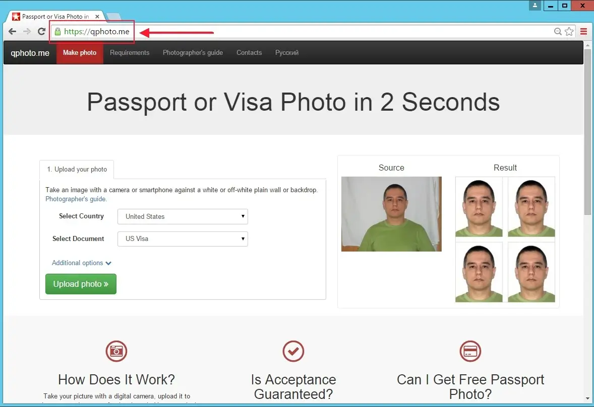 Take your own passport photo