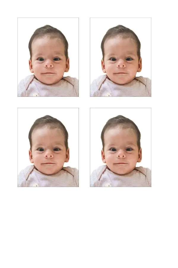 Singapore child passport photos for printing