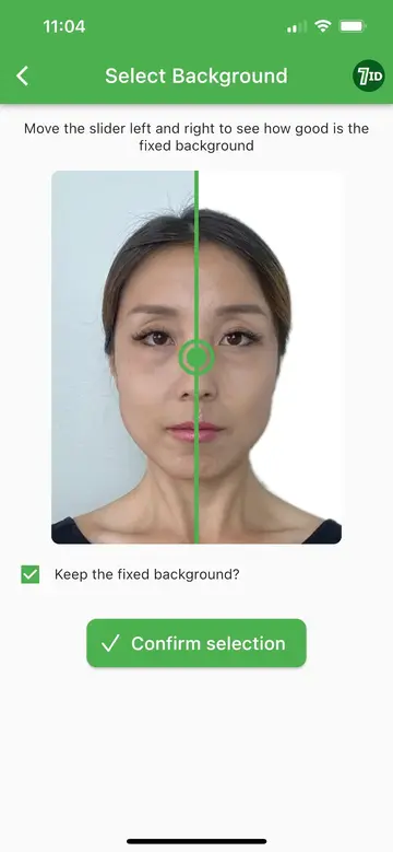 7ID App: Singapore passport photo background