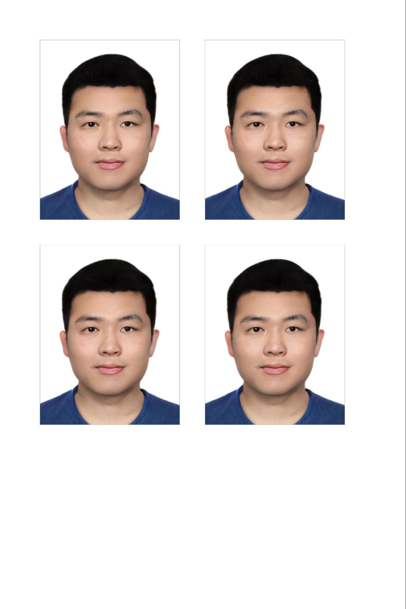 Example of the Taiwan e-visa photo for printing