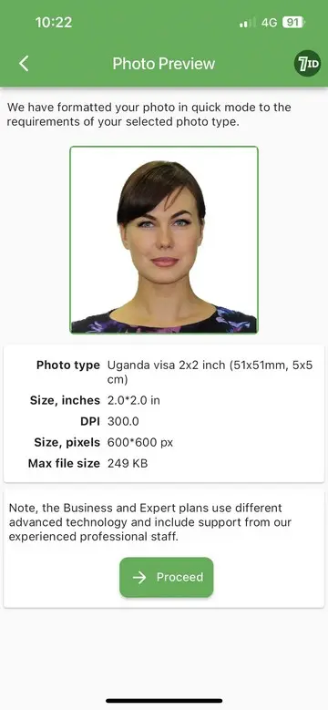 7ID: Uganda visa Photo Background Editor