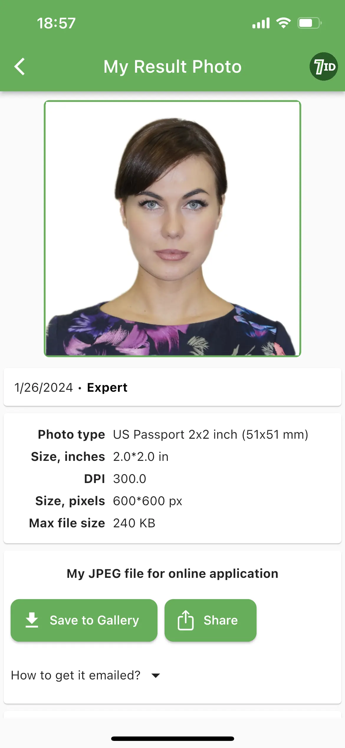 7ID App: Get a USA Passport Photo in seconds