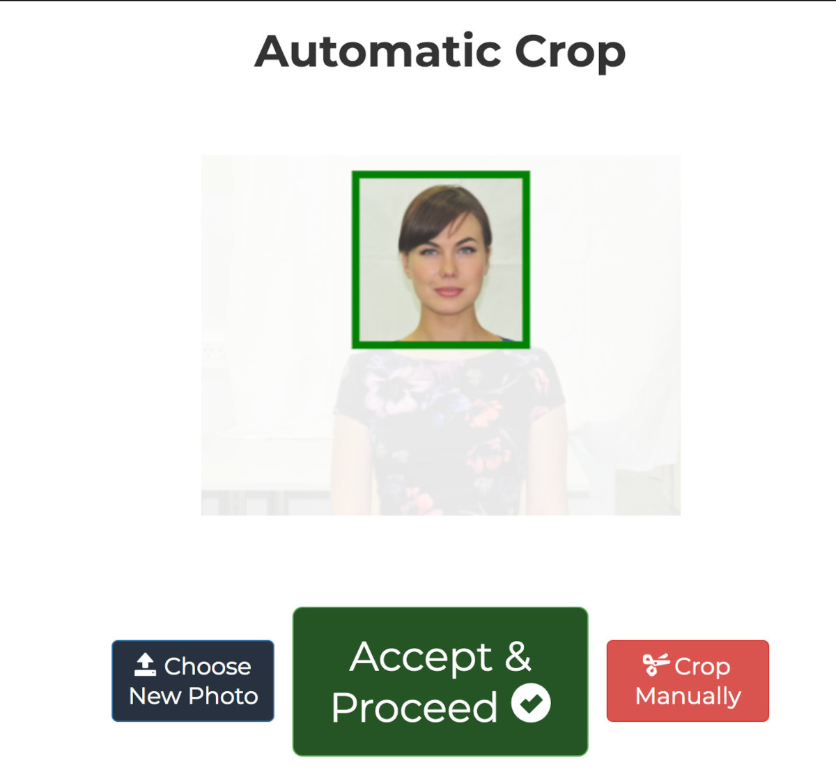 How USA passport photo tool crops photos automatically