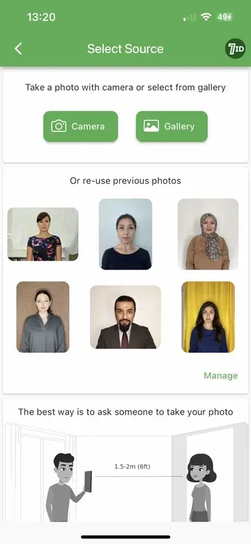 7ID: USA Visa Photo App