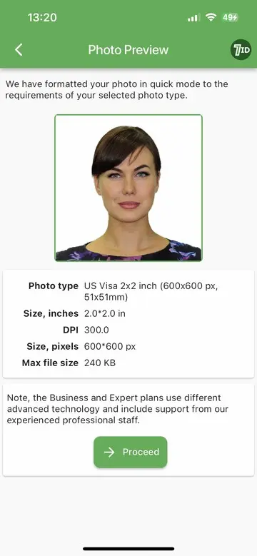 7ID App: USA Visa Photo Maker