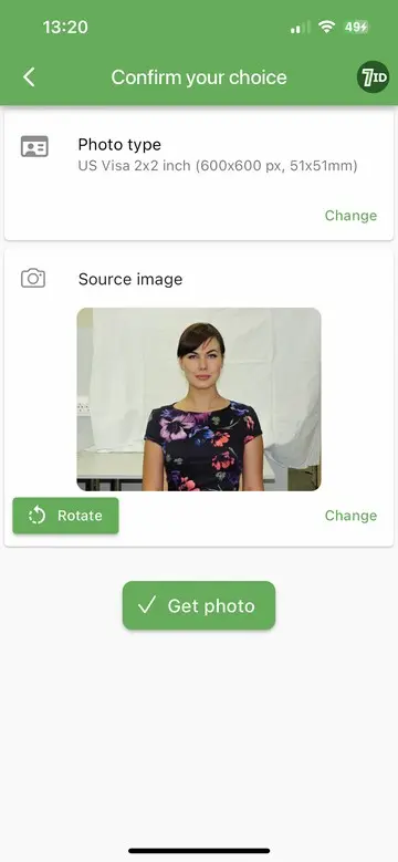 7ID App: USA Visa Photo Tool